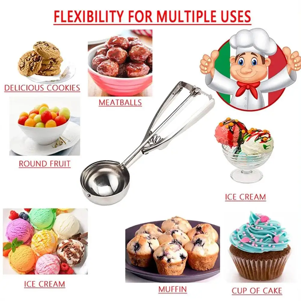 Stainless Steel Cream Scoop With Trigger Dipper Dual-Purpose Scoop Scoop Spoon Cream Fruit Ice Ball Ice Ball Cream Y1G5
Stainless Steel Cream Scoop With Trigger Dipper Dual-Purpose Scoop Scoop Spoon Cream Fruit Ice Ball Ice Ball Cream Y1G5
