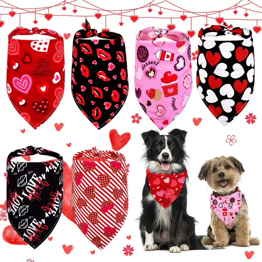Valentine's Day Pet Clothing Cute Love Saliva Towel Dog Triangle Towel New Wedding Festival Pet Accessories Triangle Scarf
Valentine's Day Pet Clothing Cute Love Saliva Towel Dog Triangle Towel New Wedding Festival Pet Accessories Triangle Scarf