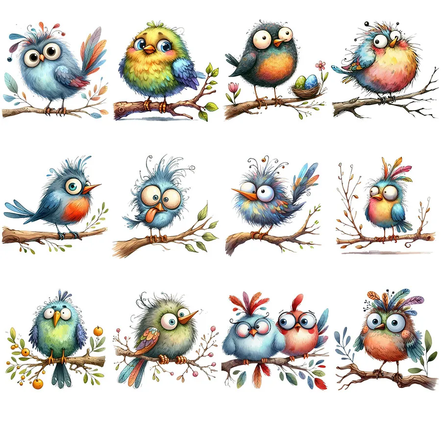 Набор из 12 наклеек с птицами для чашек
Набор из 12 наклеек с птицами для чашек