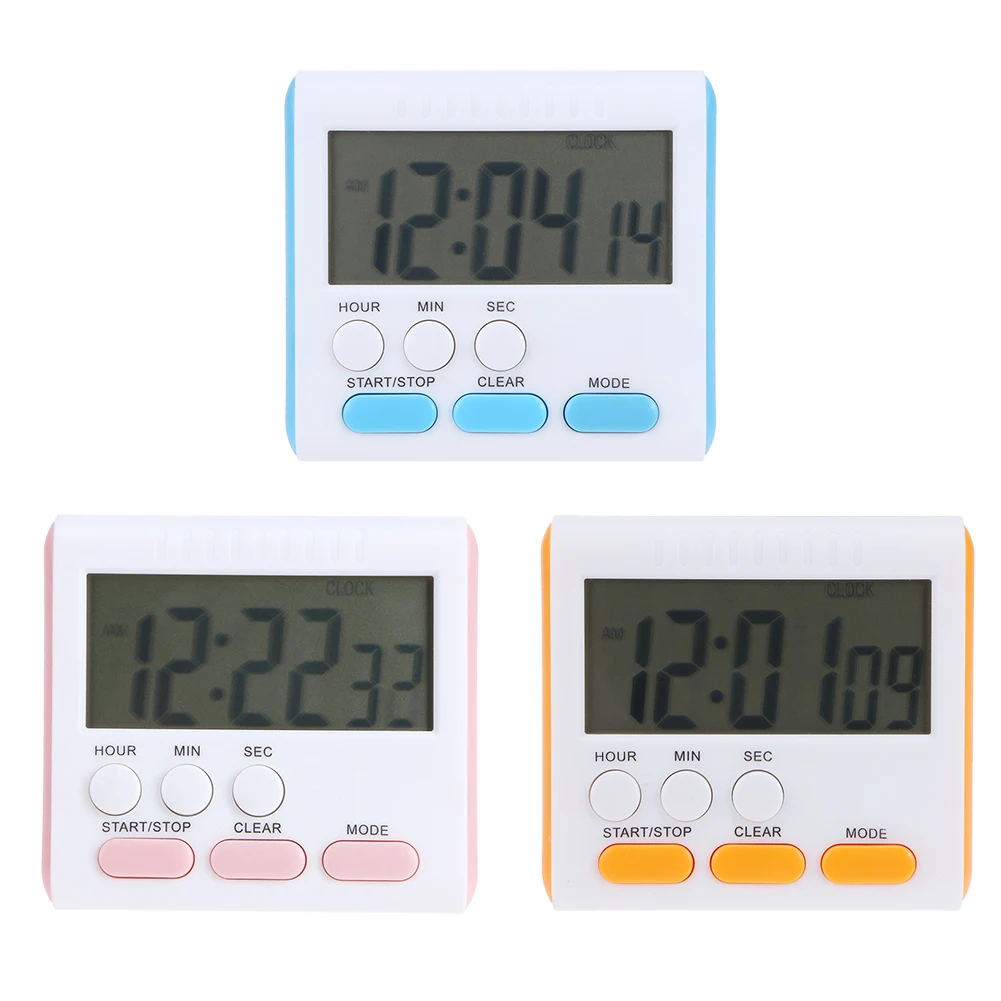 Large Magnetic LCD Digital Kitchen Countdown Timer Stopwatch Alarm with Stand Kitchen Timer Practical Cooking Alarm Clock
Large Magnetic LCD Digital Kitchen Countdown Timer Stopwatch Alarm with Stand Kitchen Timer Practical Cooking Alarm Clock