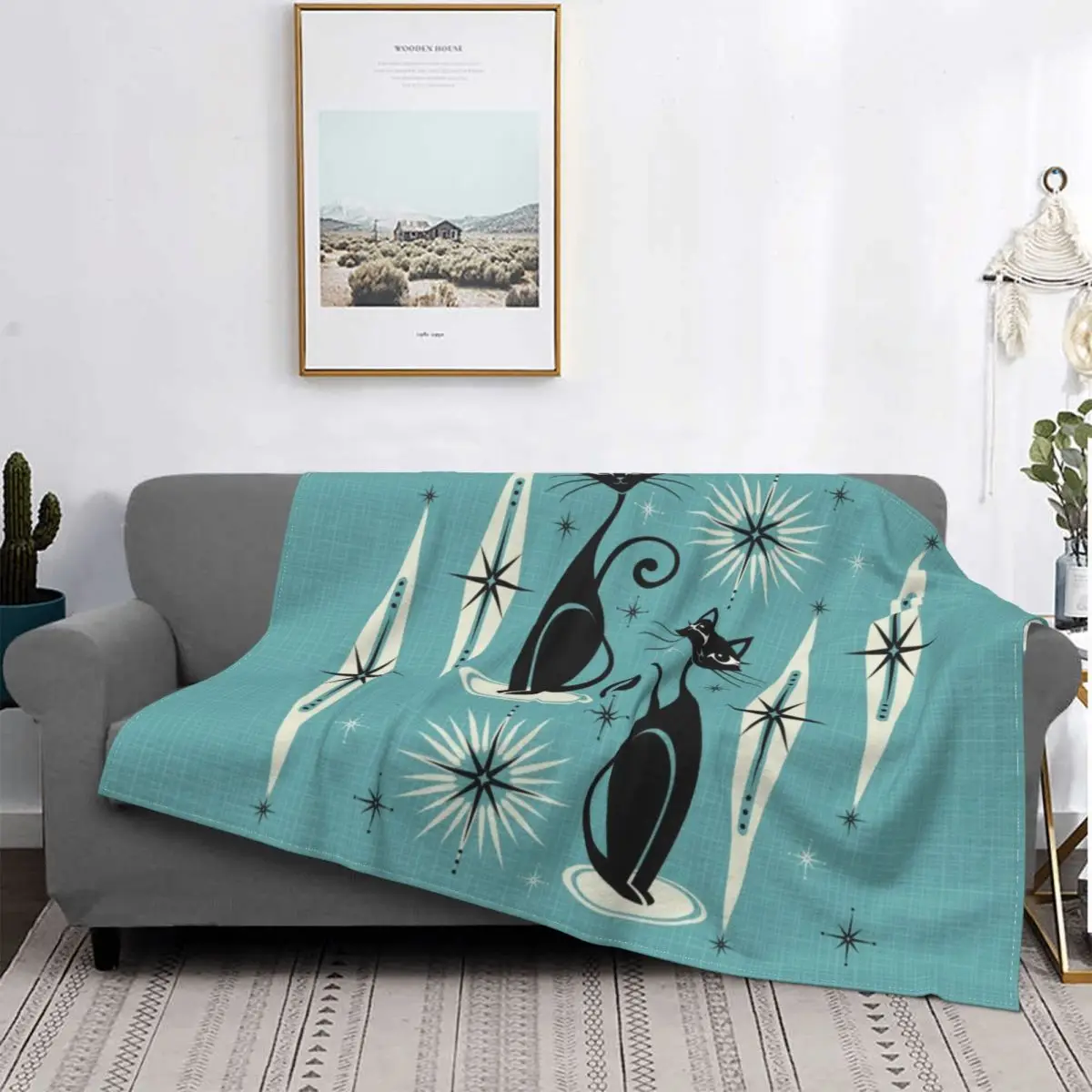 Throw Blanket Warm Flannel Mid Century Kitten Family Holiday Blankets for Bedroom Car Couch Bedspreads Fleece Black Cat Kitty 
Throw Blanket Warm Flannel Mid Century Kitten Family Holiday Blankets for Bedroom Car Couch Bedspreads Fleece Black Cat Kitty