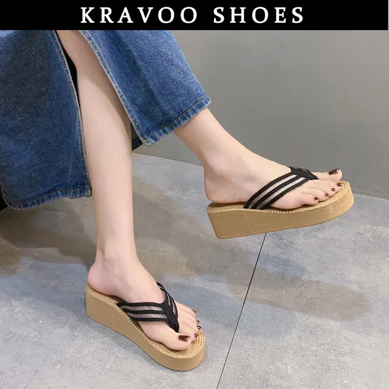 KRAVOO New Platform Shoes for Women Wedges Mesh Flip Flops Female Slippers Mixed Colors Women Sandals Beach Slides Summer 2023
KRAVOO New Platform Shoes for Women Wedges Mesh Flip Flops Female Slippers Mixed Colors Women Sandals Beach Slides Summer 2023
