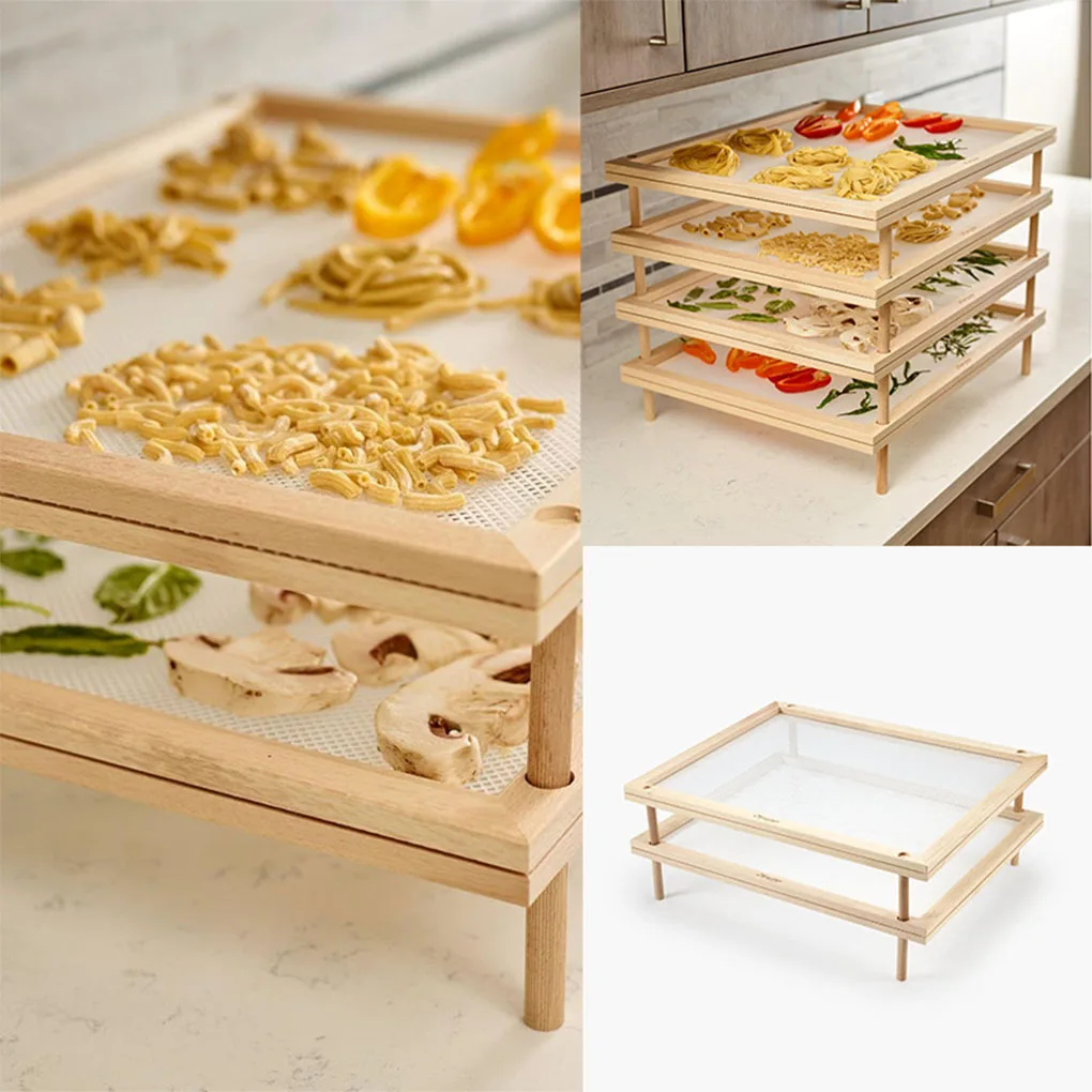Wood Pasta Drying Rack Double Layer Homemade Fresh Food Dryer Spices Shelf Tray Kitchen Chef Cookware Accessories Gifts
Wood Pasta Drying Rack Double Layer Homemade Fresh Food Dryer Spices Shelf Tray Kitchen Chef Cookware Accessories Gifts