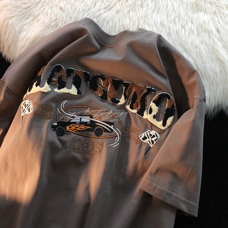 Y2k Aesthetic Pattern Letter Flocking Embroidery Short Sleeve T-Shirt Womens 2022 New Streetwear Summer Woman Man Tshirts S-XXL
Y2k Aesthetic Pattern Letter Flocking Embroidery Short Sleeve T-Shirt Womens 2022 New Streetwear Summer Woman Man Tshirts S-XXL
