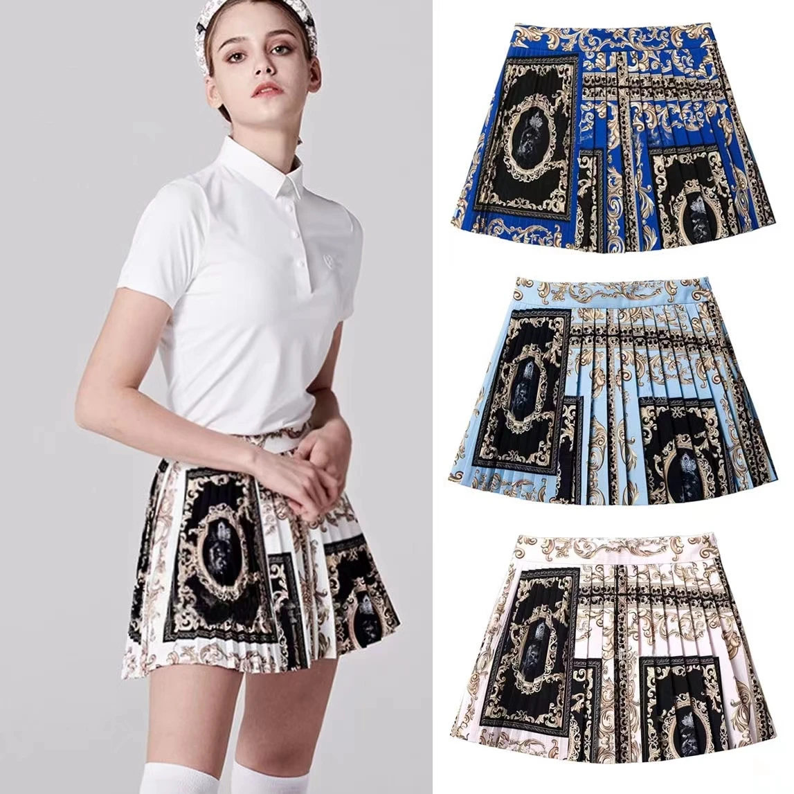 Golf Skirt Women's New Summer Printed Pleated Skirt Sports Casual Slim Fit Slim Half A-line Skirt
Golf Skirt Women's New Summer Printed Pleated Skirt Sports Casual Slim Fit Slim Half A-line Skirt