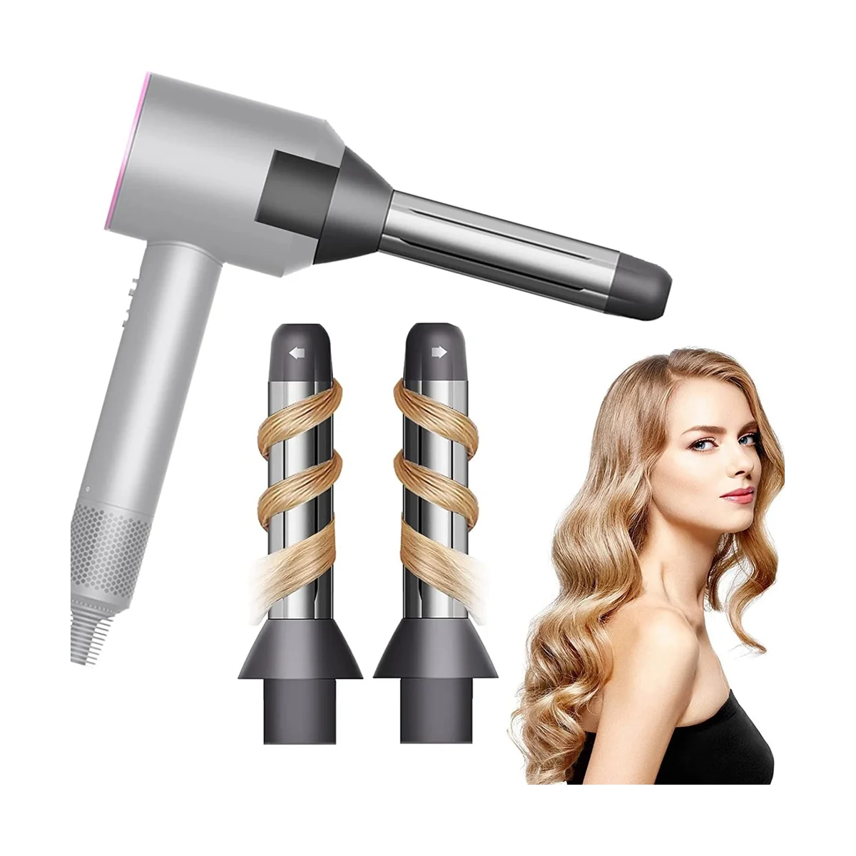 Hair Curling Barrels for Dyson Supersonic HD01 HD02 HD03 HD04 HD07 HD08 HD15 Hair Dryer Hair Curler Nozzle Accessories B
Hair Curling Barrels for Dyson Supersonic HD01 HD02 HD03 HD04 HD07 HD08 HD15 Hair Dryer Hair Curler Nozzle Accessories B