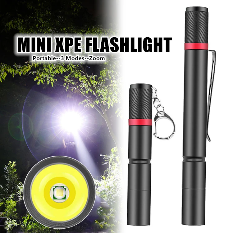 Portable Flashlight Super Bright Torch Outdoor Mini Camping lighting Waterproof Pocket Fixed Focus 3 Modes Zoom Flashlight
Portable Flashlight Super Bright Torch Outdoor Mini Camping lighting Waterproof Pocket Fixed Focus 3 Modes Zoom Flashlight