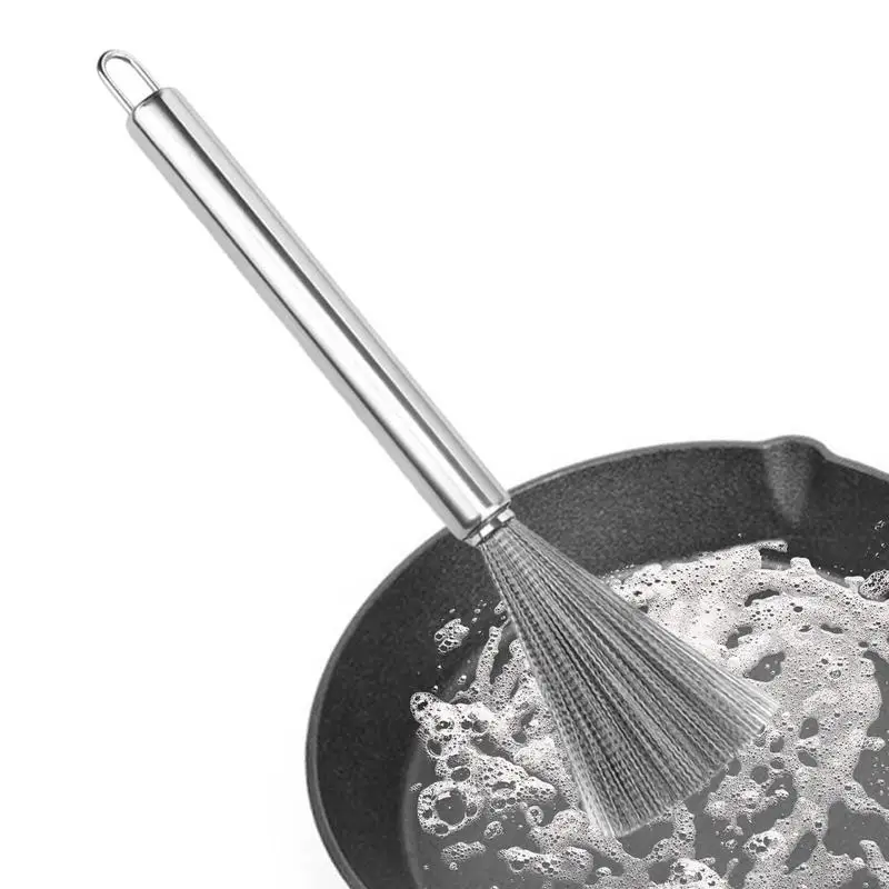 Pot Scrub Brush Stainless Steel Pot Scrubber With Handle Highly Elastic Steel Brush Wire With Fine Bristles For Pots And Pans
Pot Scrub Brush Stainless Steel Pot Scrubber With Handle Highly Elastic Steel Brush Wire With Fine Bristles For Pots And Pans