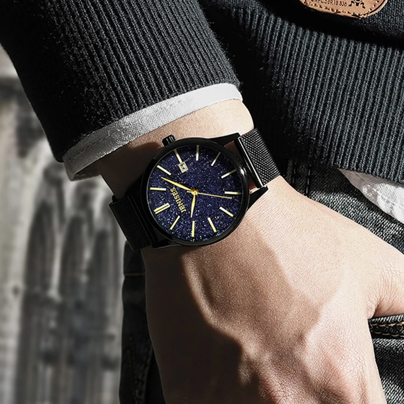 Reloj Fashion Men Watch Simple Casual Quartz Watch For Men Ultra Thin Star Dial Stainless Steel Mesh Strap Waterproof Watch Men
Reloj Fashion Men Watch Simple Casual Quartz Watch For Men Ultra Thin Star Dial Stainless Steel Mesh Strap Waterproof Watch Men