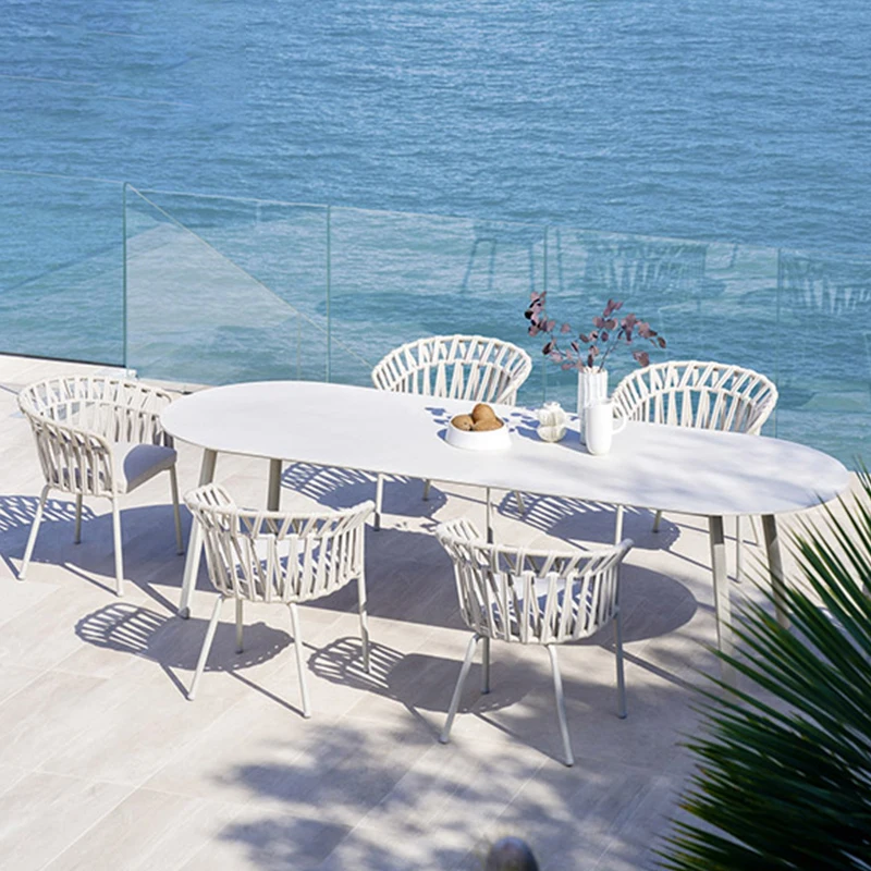

Nordic outdoor tables, chairs, courtyards, outdoor leisure terraces, villas, gardens, rattan chairs, dining tables, chairs, wate