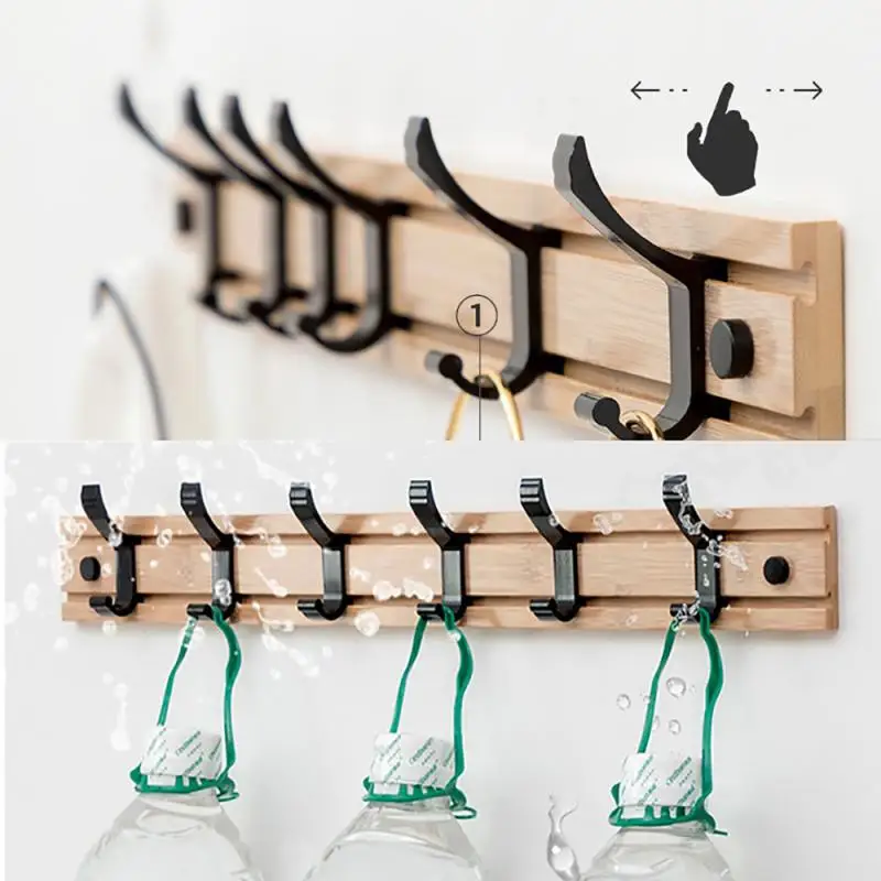 

Wall Hook Racks Hook Livin Wall 3/4/5/6 Furniture Coat Room Coat Clothes Rack Bedroom Hanger Hooks Clothes Hook Hat Bamboo Hange