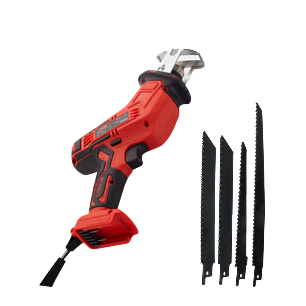 21V Cordless Electric Reciprocating Saw Variable Speed Portable Electric Saw With 4pcs Saw Blades Metal Wood Cutting Tools
21V Cordless Electric Reciprocating Saw Variable Speed Portable Electric Saw With 4pcs Saw Blades Metal Wood Cutting Tools