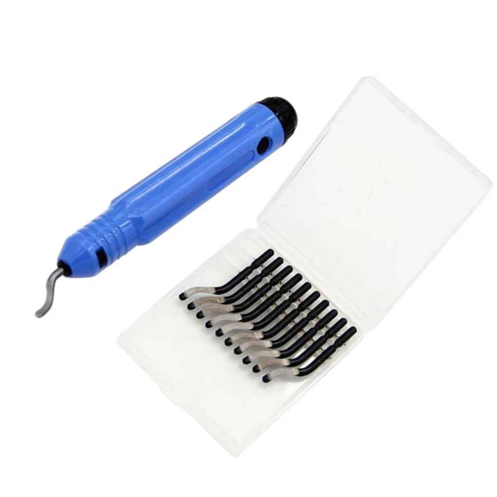 Deburring Tool Kit Steel Trimmer Scraper Burr Remover Anti-Slip Handle with 10pcs Extra Trimming Heads
Deburring Tool Kit Steel Trimmer Scraper Burr Remover Anti-Slip Handle with 10pcs Extra Trimming Heads