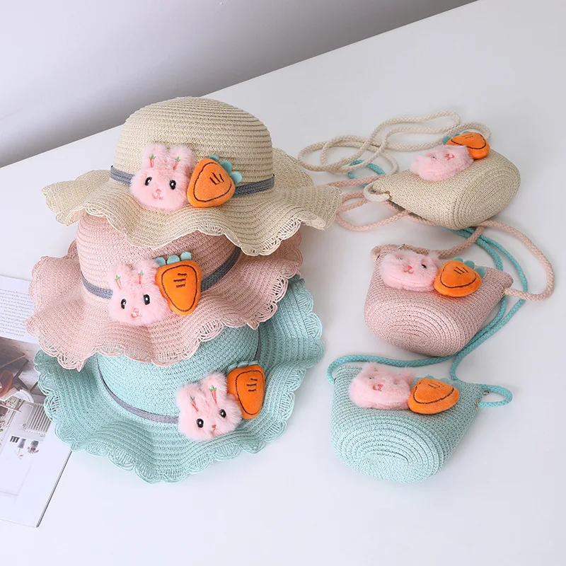 2Pcs Baby Kids Sun Hat Rabbit Carrot Summer Straw Hat With Handbag Sun Hat For Girls UV Protection Cap Kid Panama Beach Hat Girl
2Pcs Baby Kids Sun Hat Rabbit Carrot Summer Straw Hat With Handbag Sun Hat For Girls UV Protection Cap Kid Panama Beach Hat Girl