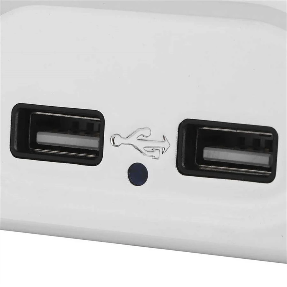 1x ABS Sliver Blue Car Dual USB Charger Socket 4.8A Fast Charging Power Outlet Blue LED Indicator Light DC 12V-24V 3100MA New
1x ABS Sliver Blue Car Dual USB Charger Socket 4.8A Fast Charging Power Outlet Blue LED Indicator Light DC 12V-24V 3100MA New