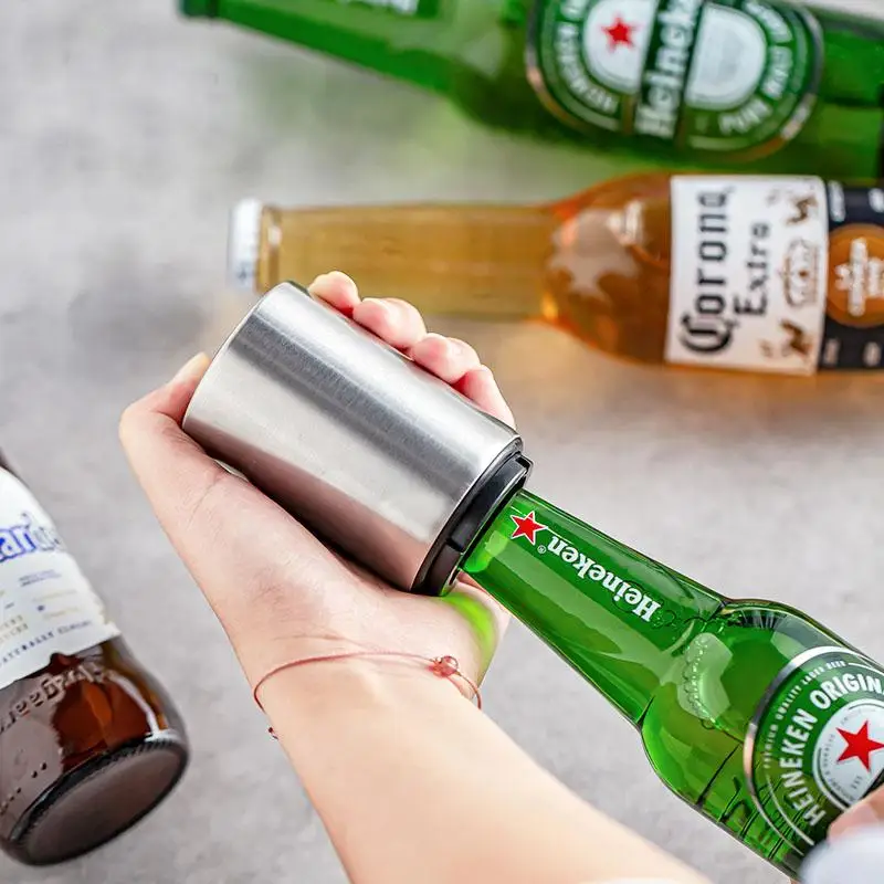 Automatic Beer Bottle Opener Magnet Beer Opener Stainless Steel Push Down Opener Wine Beer Soda Cap Opener Kitchen Accessories
Automatic Beer Bottle Opener Magnet Beer Opener Stainless Steel Push Down Opener Wine Beer Soda Cap Opener Kitchen Accessories