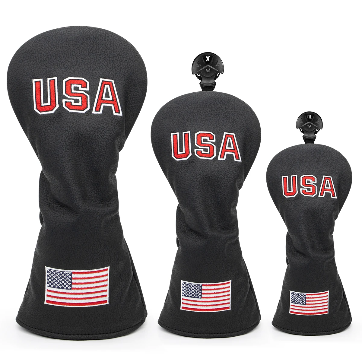 Golf Head Covers Golf Wood Head Cover for Driver Fairway Wood Covers Hybrid Headcoves with USA Flag
Golf Head Covers Golf Wood Head Cover for Driver Fairway Wood Covers Hybrid Headcoves with USA Flag