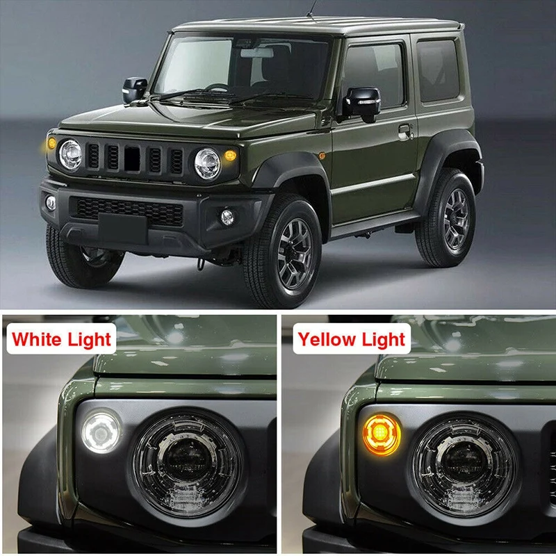 Светодиодный указатель поворота для автомобиля, противотуманные фары для Suzuki Jimny JB64 Jb74 2019 2020, дневные ходовые огни с янтарным белым светом
Светодиодный указатель поворота для автомобиля, противотуманные фары для Suzuki Jimny JB64 Jb74 2019 2020, дневные ходовые огни с янтарным белым светом