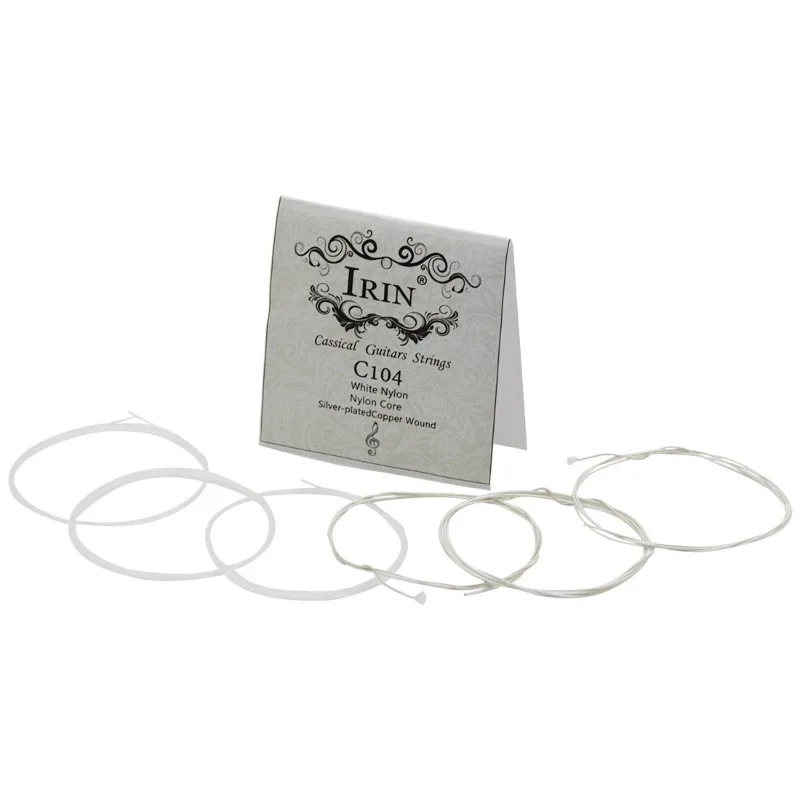 IRINC104 Classical Guitar Strings White Transparent Nylon Light Strings Complete Set of 6 Guitar Strings Manufacturer Direct Sal
IRINC104 Classical Guitar Strings White Transparent Nylon Light Strings Complete Set of 6 Guitar Strings Manufacturer Direct Sal