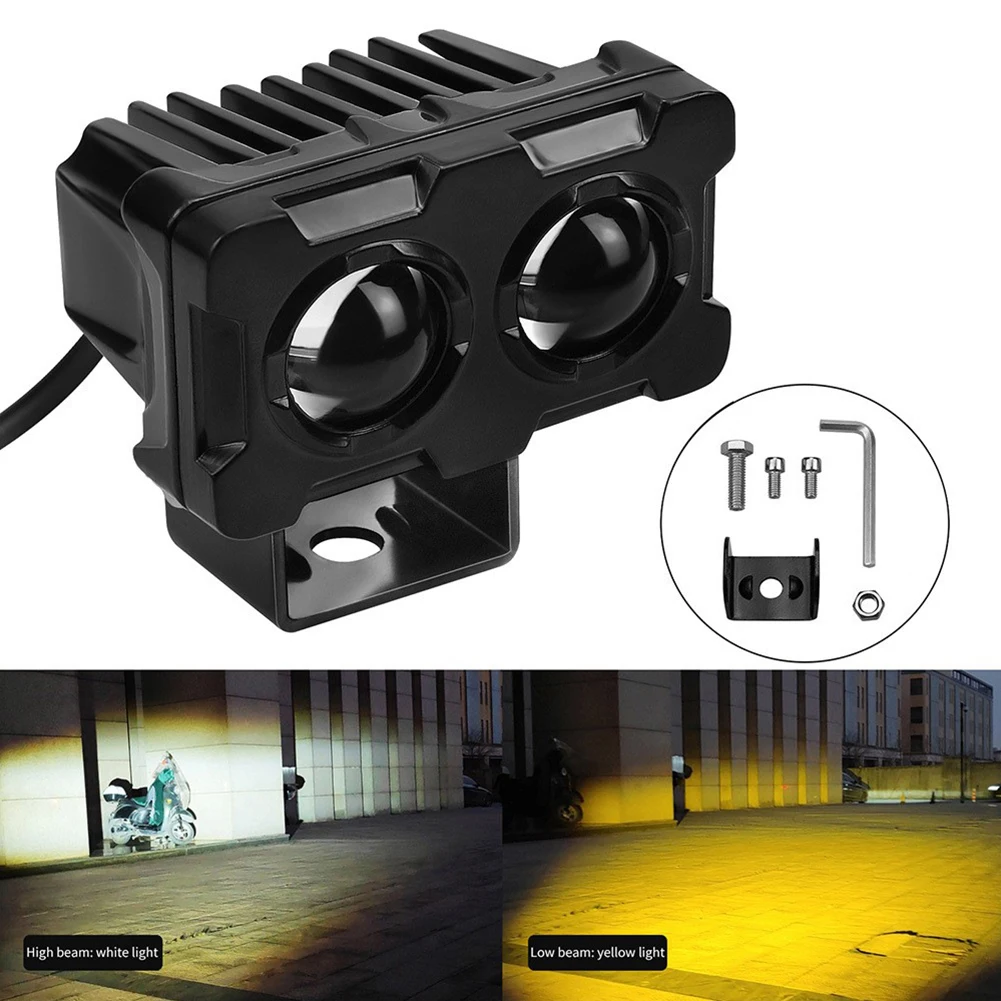 Motorcycle LED Spotlight Double Lens White Yellow Headlight Fog Light 12V Lamp Simple Design And Easy To Use
Motorcycle LED Spotlight Double Lens White Yellow Headlight Fog Light 12V Lamp Simple Design And Easy To Use