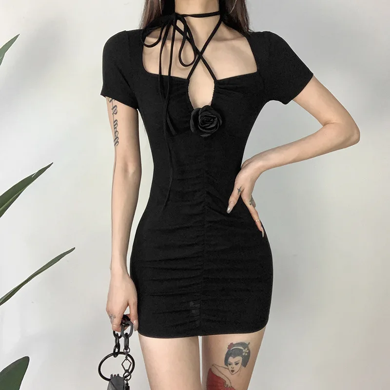 Retro hollowed out tie flower lace up black dress minority spice girl high waist thin Hip Wrap short skirt fashionvestidos
Retro hollowed out tie flower lace up black dress minority spice girl high waist thin Hip Wrap short skirt fashionvestidos