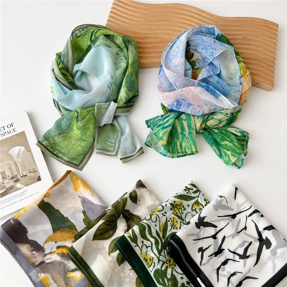 Luxury Brand 2023 Popular Silk Feeling Scarf Fashion Wrist Neckerchief Lady Shawl Wraps Hijab Bandana Women Beach Female Foulard
Luxury Brand 2023 Popular Silk Feeling Scarf Fashion Wrist Neckerchief Lady Shawl Wraps Hijab Bandana Women Beach Female Foulard