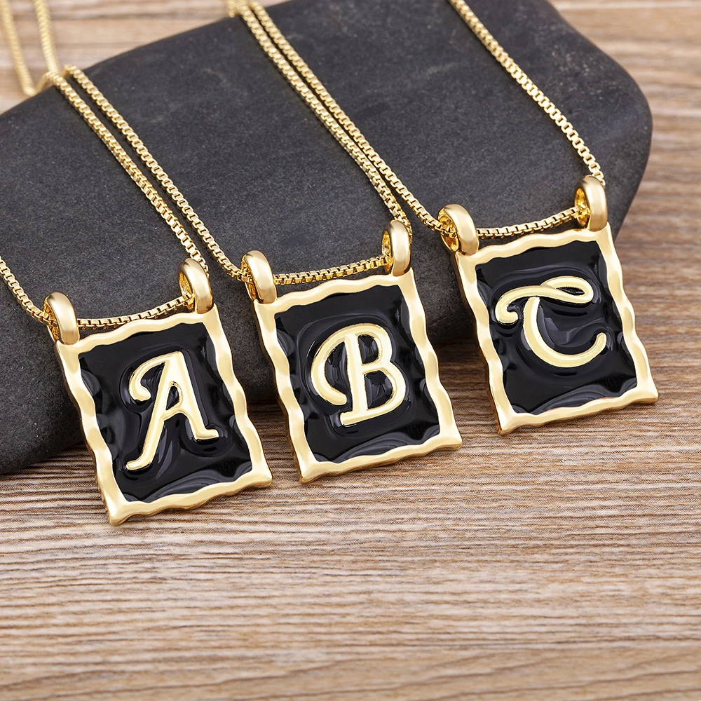 New Arrival Women Men Initial Letter Necklace Black 26 Letters Charm Pendants Cubic Zirconia Jewelry Personality Party Gift
New Arrival Women Men Initial Letter Necklace Black 26 Letters Charm Pendants Cubic Zirconia Jewelry Personality Party Gift