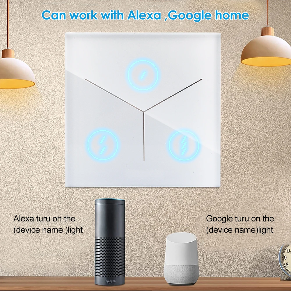 Home Smart Alexa Light Switch Wifi Wireless Touch Wall One Two Three Way Switch Timer App Remote Control Touch Switches
Home Smart Alexa Light Switch Wifi Wireless Touch Wall One Two Three Way Switch Timer App Remote Control Touch Switches