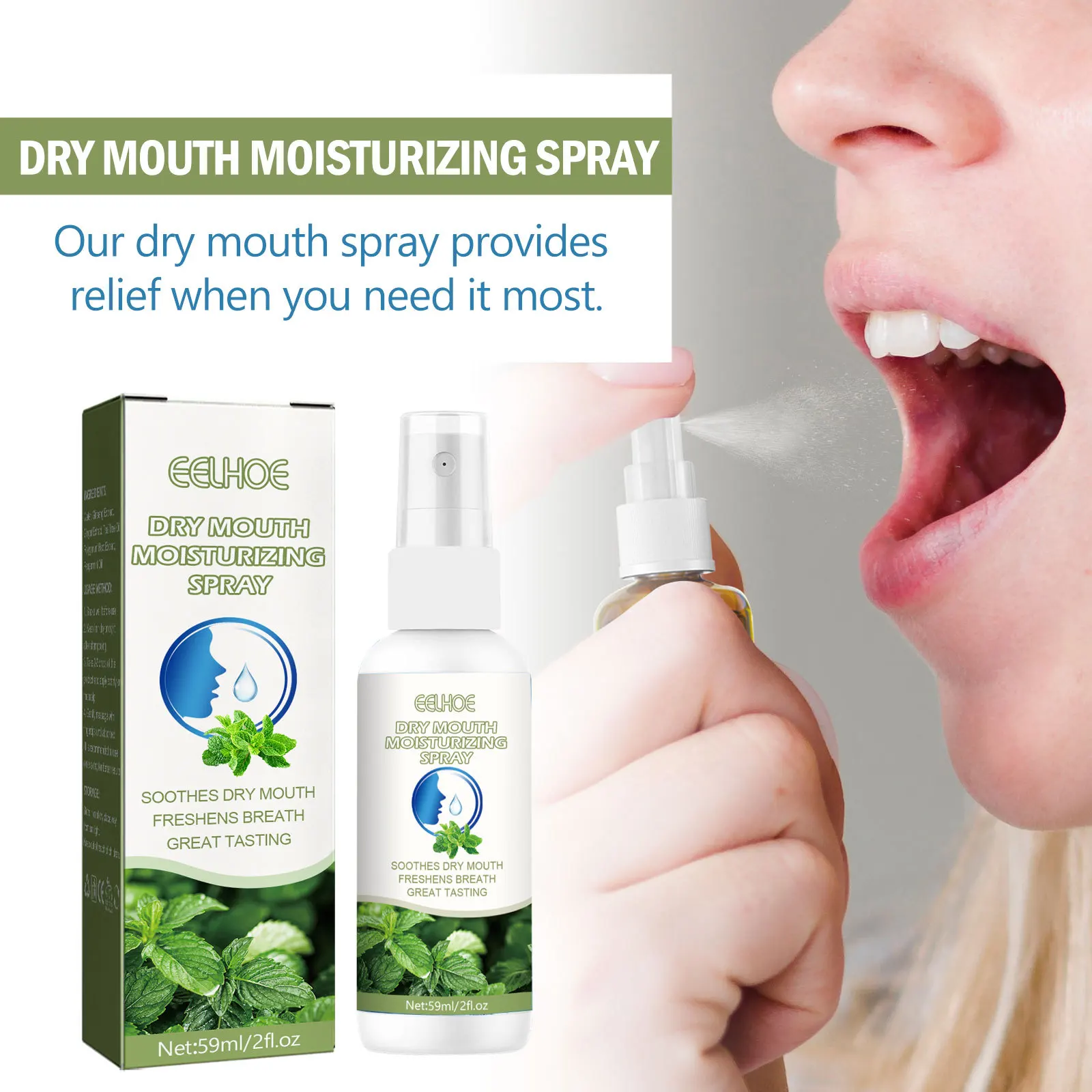 Relieve Dry Mouth Spray Practical Multi-function Breath Freshening Bad Removing Oral Cavity Cleaning Nursing Spray
Relieve Dry Mouth Spray Practical Multi-function Breath Freshening Bad Removing Oral Cavity Cleaning Nursing Spray