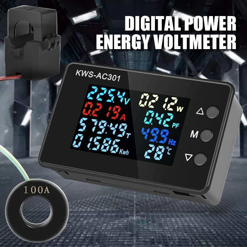 Digital Display Current Voltmeter 50-300V 100A AC Wattmeter Multifunction Digital Energy Voltmeter Ammeter Voltage Kwh Meters
Digital Display Current Voltmeter 50-300V 100A AC Wattmeter Multifunction Digital Energy Voltmeter Ammeter Voltage Kwh Meters