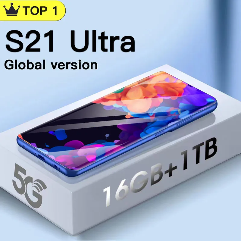 Global Version S21 Ultra Smartphones 16GB 512GB Full Screen Mobile Phones 7.2Inch HD Cellphones 24+48MP Camera 6800mAh Android10
Global Version S21 Ultra Smartphones 16GB 512GB Full Screen Mobile Phones 7.2Inch HD Cellphones 24+48MP Camera 6800mAh Android10