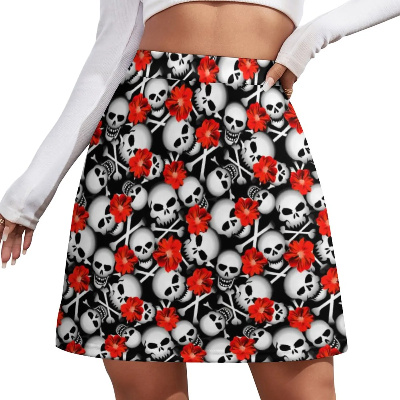 Sugar Skull Skirt Womens Red Flowers Print Retro Mini Skirts Summer Harajuku High-waisted Custom Oversized Casual A-line Skirt
Sugar Skull Skirt Womens Red Flowers Print Retro Mini Skirts Summer Harajuku High-waisted Custom Oversized Casual A-line Skirt