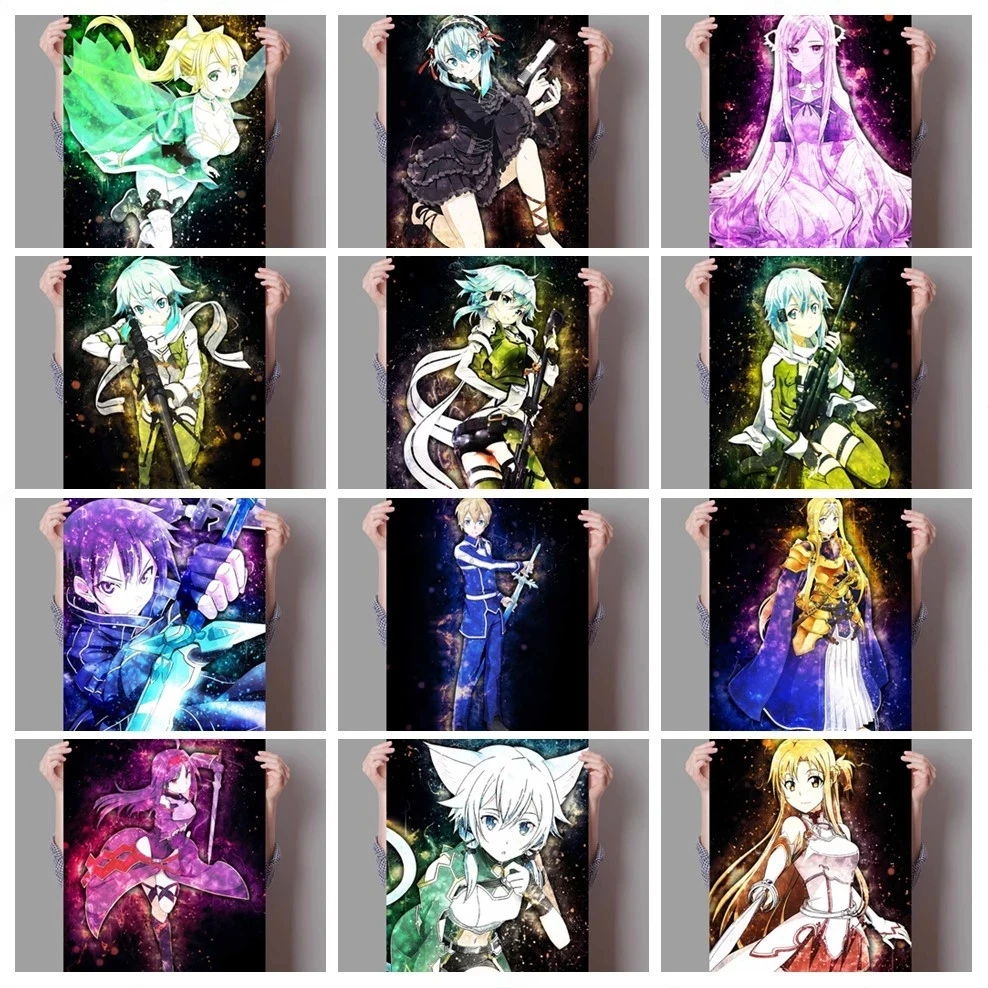 Wall Art Modular Canvas Anime Figure Sword Art Online Pictures Home Decor Painting Printed Posters Living Room Cuadros No Frame
Wall Art Modular Canvas Anime Figure Sword Art Online Pictures Home Decor Painting Printed Posters Living Room Cuadros No Frame