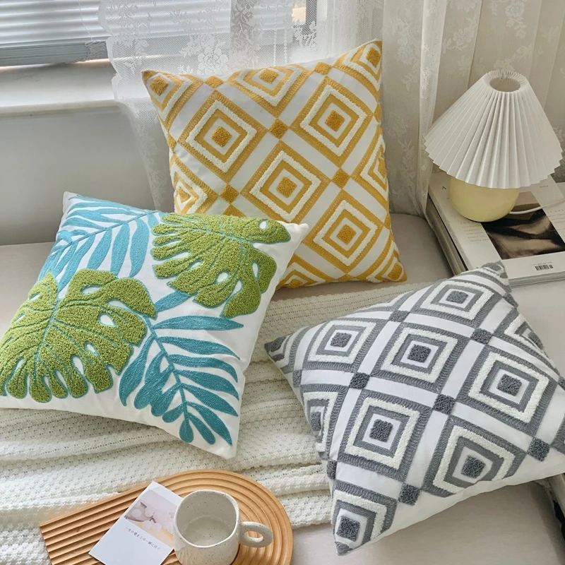 Embroidered Plant Leaves Decorative Pillows Case American Style Cushion Cover 45x45CM Home Bedroom Chair Sofa Seat Pillowcase
Embroidered Plant Leaves Decorative Pillows Case American Style Cushion Cover 45x45CM Home Bedroom Chair Sofa Seat Pillowcase