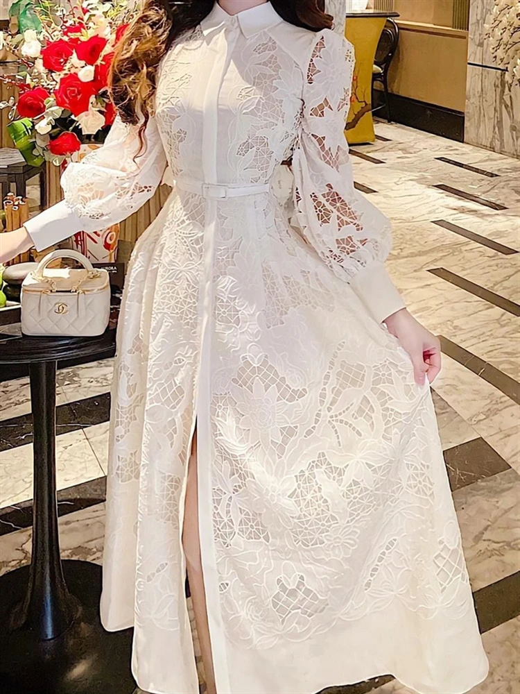 Spring Dresses Women Lace High Waist Boho Party Autumn Luxury Dress Embroidery Long Sleeve Elegant 2023 Runway Solid Vestido
Spring Dresses Women Lace High Waist Boho Party Autumn Luxury Dress Embroidery Long Sleeve Elegant 2023 Runway Solid Vestido