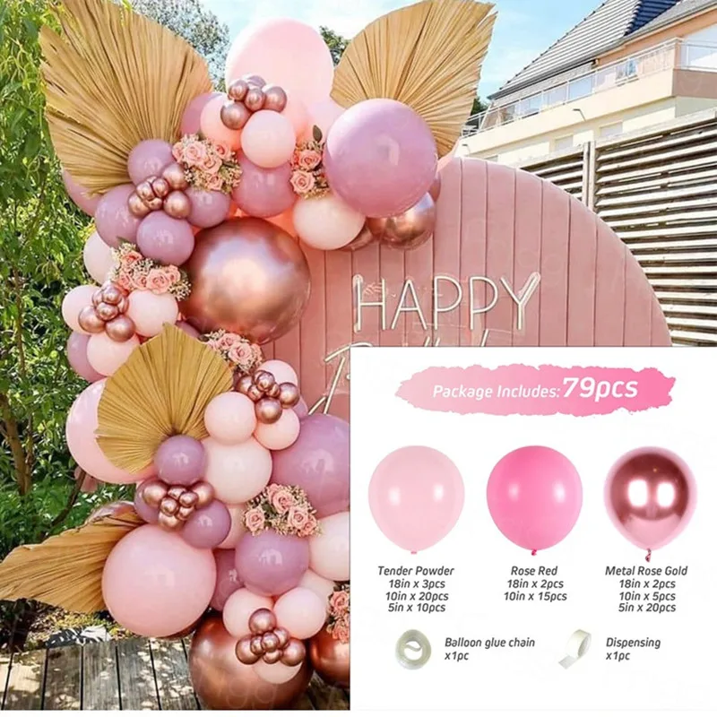 Pink balloon gold latex balloon set birthday party decoration props wedding venue decoration
Pink balloon gold latex balloon set birthday party decoration props wedding venue decoration