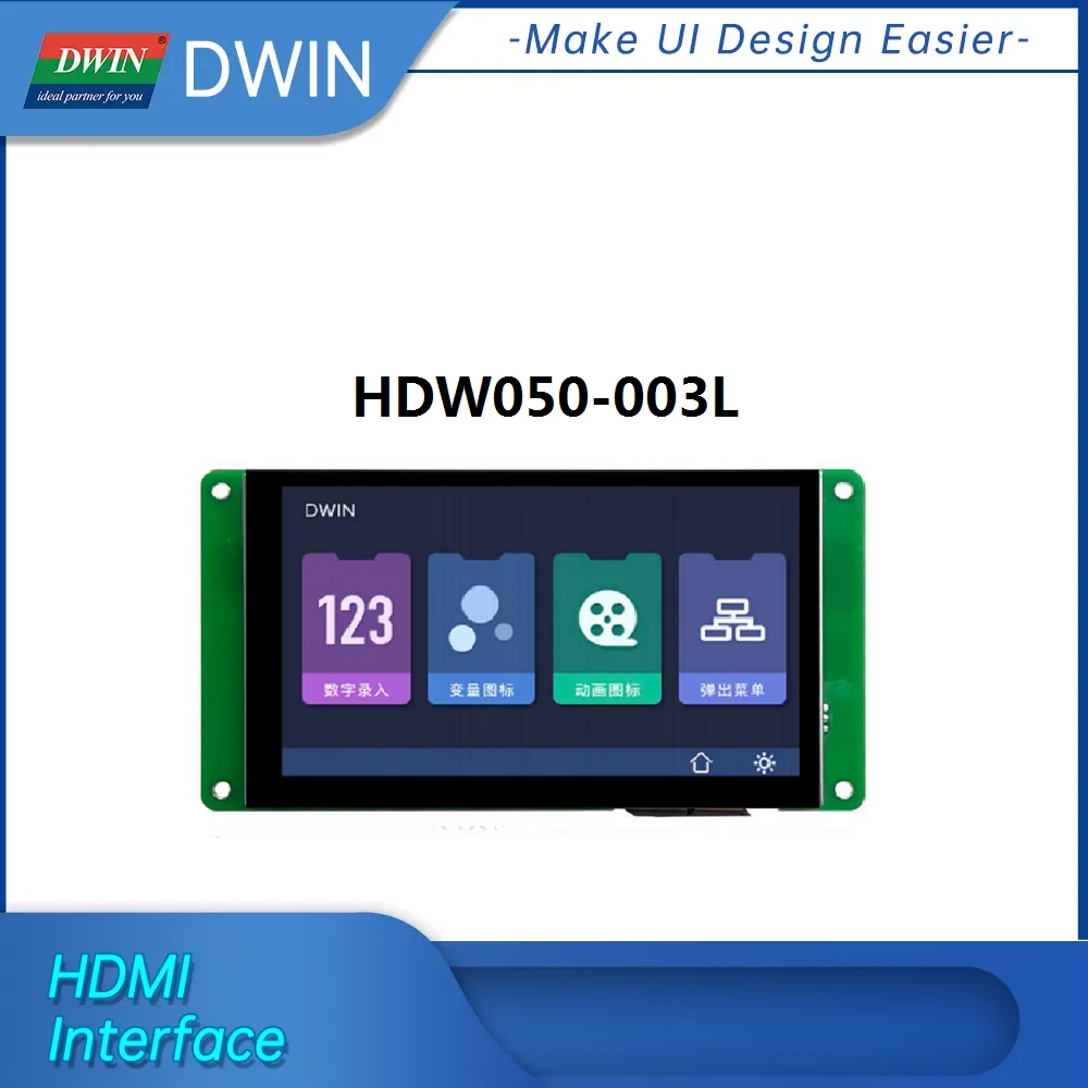 DWIN 5 .0 дюймов 800xRGBx480 65K цветов TN экран HDMI интерфейсная емкость сенсорная панель |