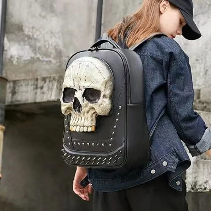 Unisex New Halloween Fluorescent Skull Backpack 3D Trendy Cool Head Computer Bag Personalized Design
Unisex New Halloween Fluorescent Skull Backpack 3D Trendy Cool Head Computer Bag Personalized Design