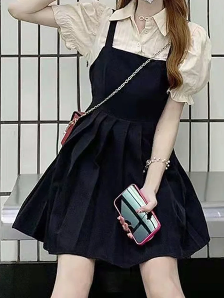 QWEEK Korean Style Black Pleated Dress Women Casual Kawaii School Puff Sleeve Short Dresses Student 2022 Summer Sundress Kpop
QWEEK Korean Style Black Pleated Dress Women Casual Kawaii School Puff Sleeve Short Dresses Student 2022 Summer Sundress Kpop