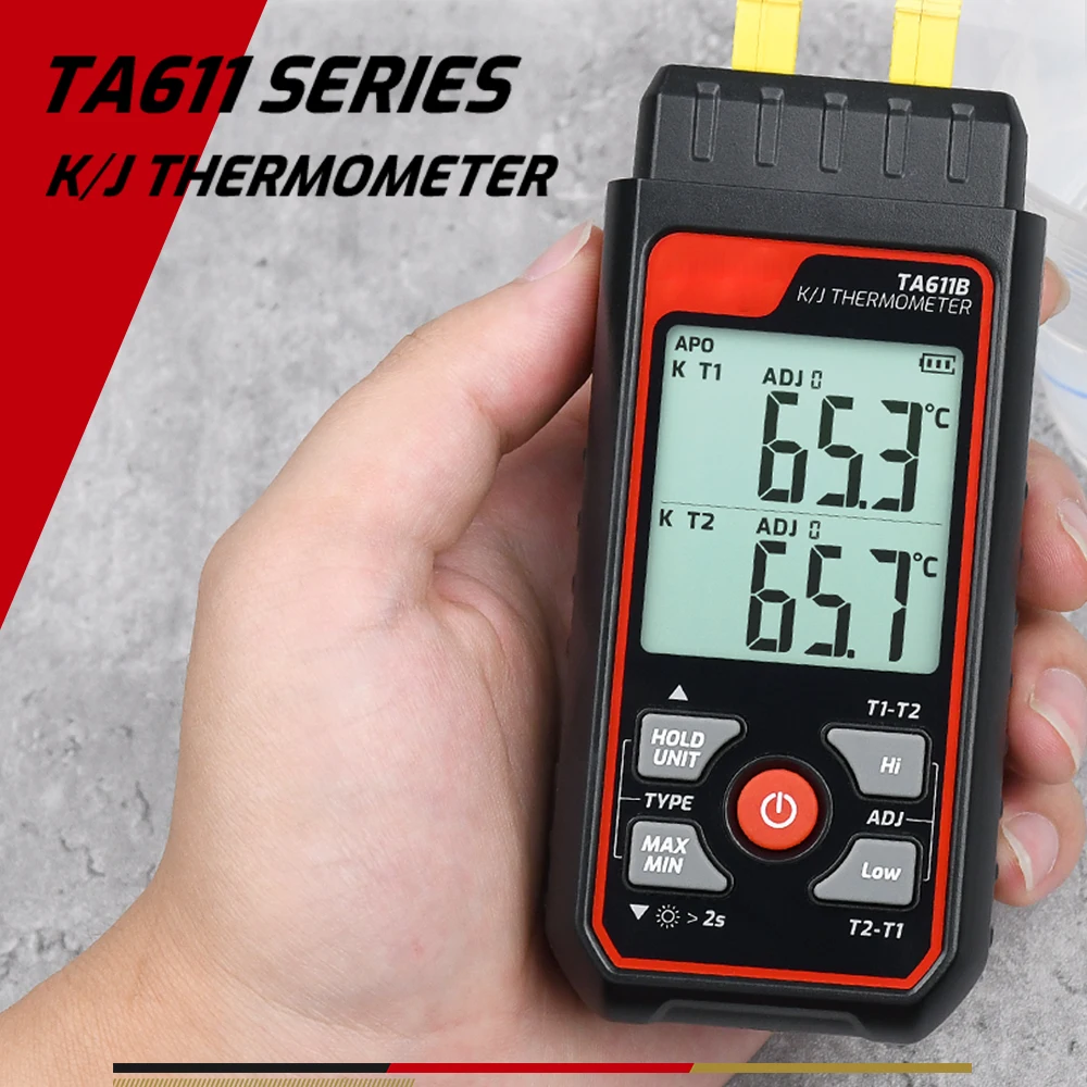 Цифровой термометр TA611A/TA611B, мини-термометр K/J, измеритель контактной температуры с ЖК-дисплеем
Цифровой термометр TA611A/TA611B, мини-термометр K/J, измеритель контактной температуры с ЖК-дисплеем