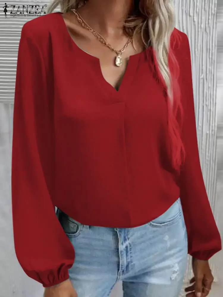 2023 ZANZEA Women Summer V Neck Long Sleeve Blouse Elegant OL Shirt Female Casual Blusas Chemise Fashion Solid Party Work Tops
2023 ZANZEA Women Summer V Neck Long Sleeve Blouse Elegant OL Shirt Female Casual Blusas Chemise Fashion Solid Party Work Tops