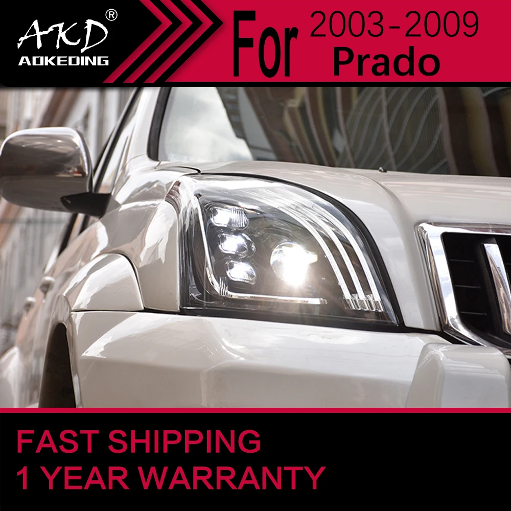 Автомобильные фары для Toyota Prado, светодиодные фары 2003-2009 Prado, передние фары, динамические аксессуары для автомобиля
Автомобильные фары для Toyota Prado, светодиодные фары 2003-2009 Prado, передние фары, динамические аксессуары для автомобиля