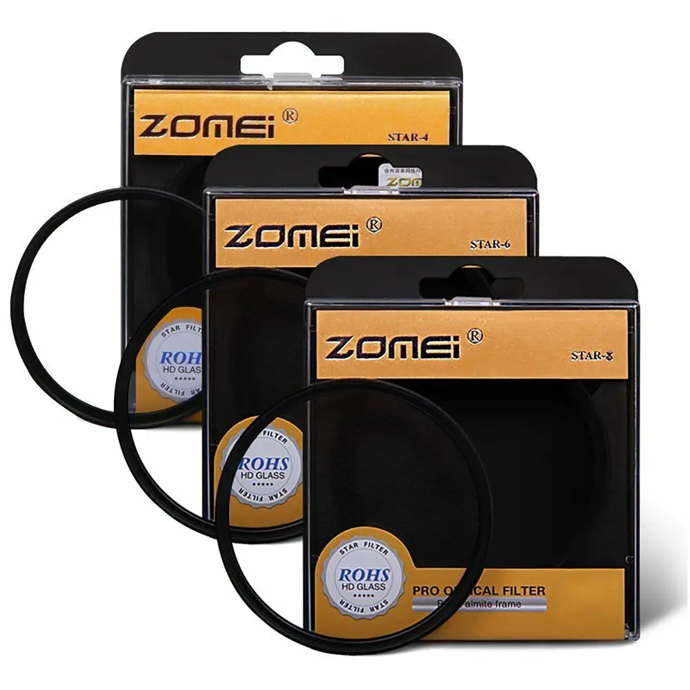 

Zomei Star Line Star Filter 4 6 8 Piont Filtro Camera Filters 52 55 58 62 67 72 77 82mm For Canon Nikon Sony DSLR Camera