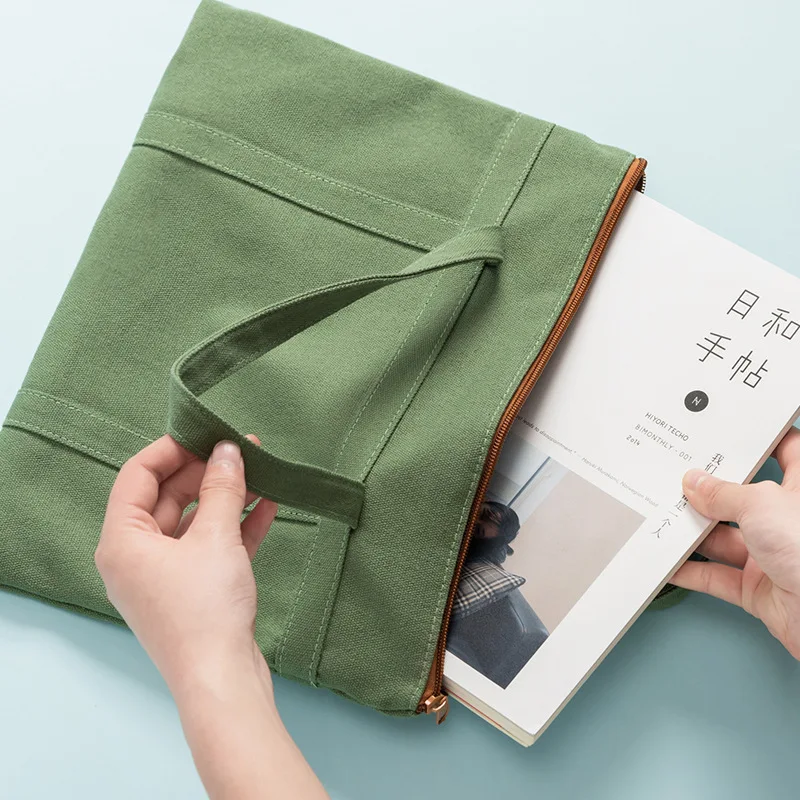 High-Quality Large Capacity A4 Document Bag Storage Bags Canvas File Pocket with Zipper File Pouch Business Supplies
High-Quality Large Capacity A4 Document Bag Storage Bags Canvas File Pocket with Zipper File Pouch Business Supplies