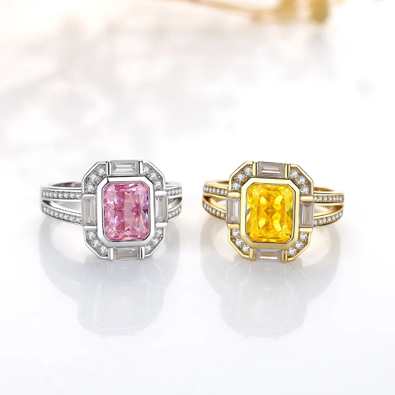 Octagonal ice flower cut ring 925 sterling silver European and American fashion ins ring micro-set zircon index finger ring
Octagonal ice flower cut ring 925 sterling silver European and American fashion ins ring micro-set zircon index finger ring