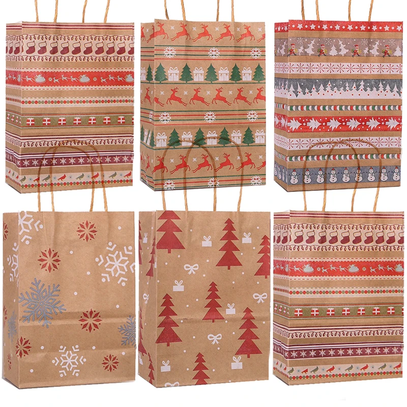 Christmas Gift Bags 21x15x8cm Kraft paper bag with handles Festival Party Cookie Candy Packaging Box Baby Shower Favors Supplies
Christmas Gift Bags 21x15x8cm Kraft paper bag with handles Festival Party Cookie Candy Packaging Box Baby Shower Favors Supplies