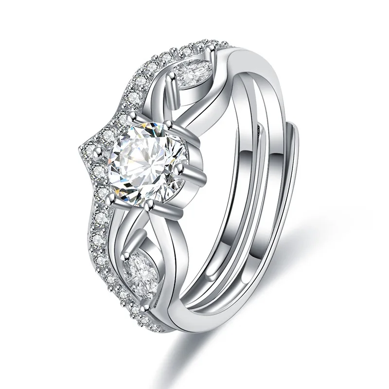 2 Pcs Wedding Ring Set Trendy Jewelry 925 Sterling Silver Princess Engagement Rings for Women Zircon Jewelry Wholesale Bulk
2 Pcs Wedding Ring Set Trendy Jewelry 925 Sterling Silver Princess Engagement Rings for Women Zircon Jewelry Wholesale Bulk