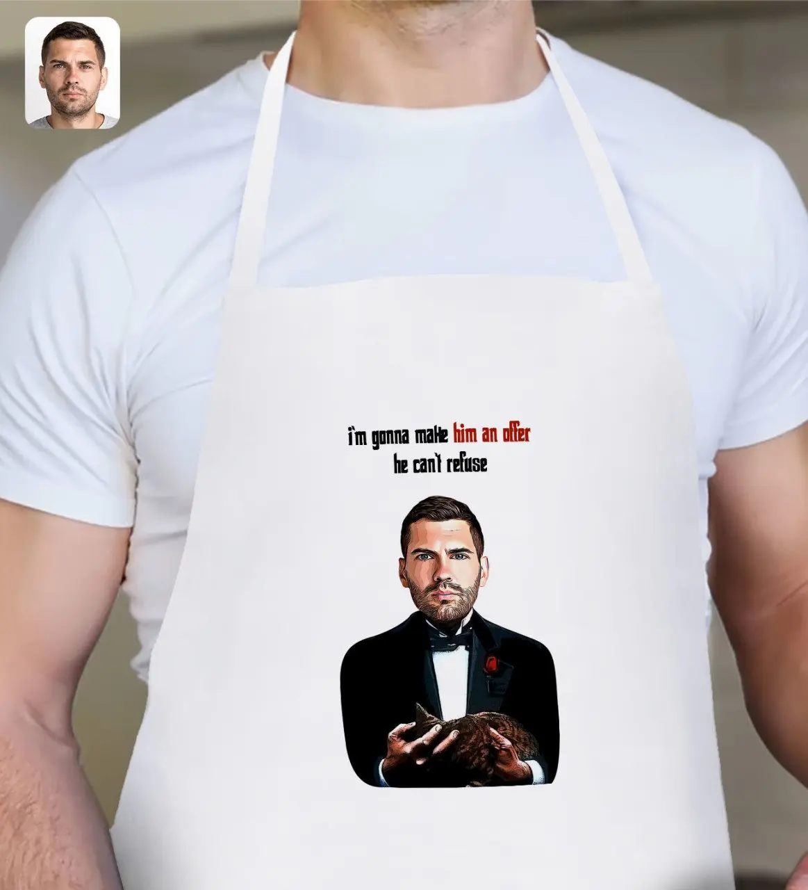 Personalized Custom Godfather Godfather Caricature Of White Kitchen Önlüğü-9
Personalized Custom Godfather Godfather Caricature Of White Kitchen Önlüğü-9