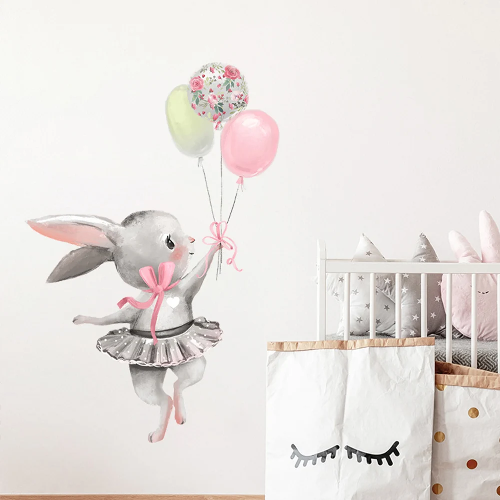Cute Rabbit Playing Balloons Wall Sticker Living Room Bedroom Home Decor Wallpaper Kids Room Decoration Removable Mural Stickers
Cute Rabbit Playing Balloons Wall Sticker Living Room Bedroom Home Decor Wallpaper Kids Room Decoration Removable Mural Stickers