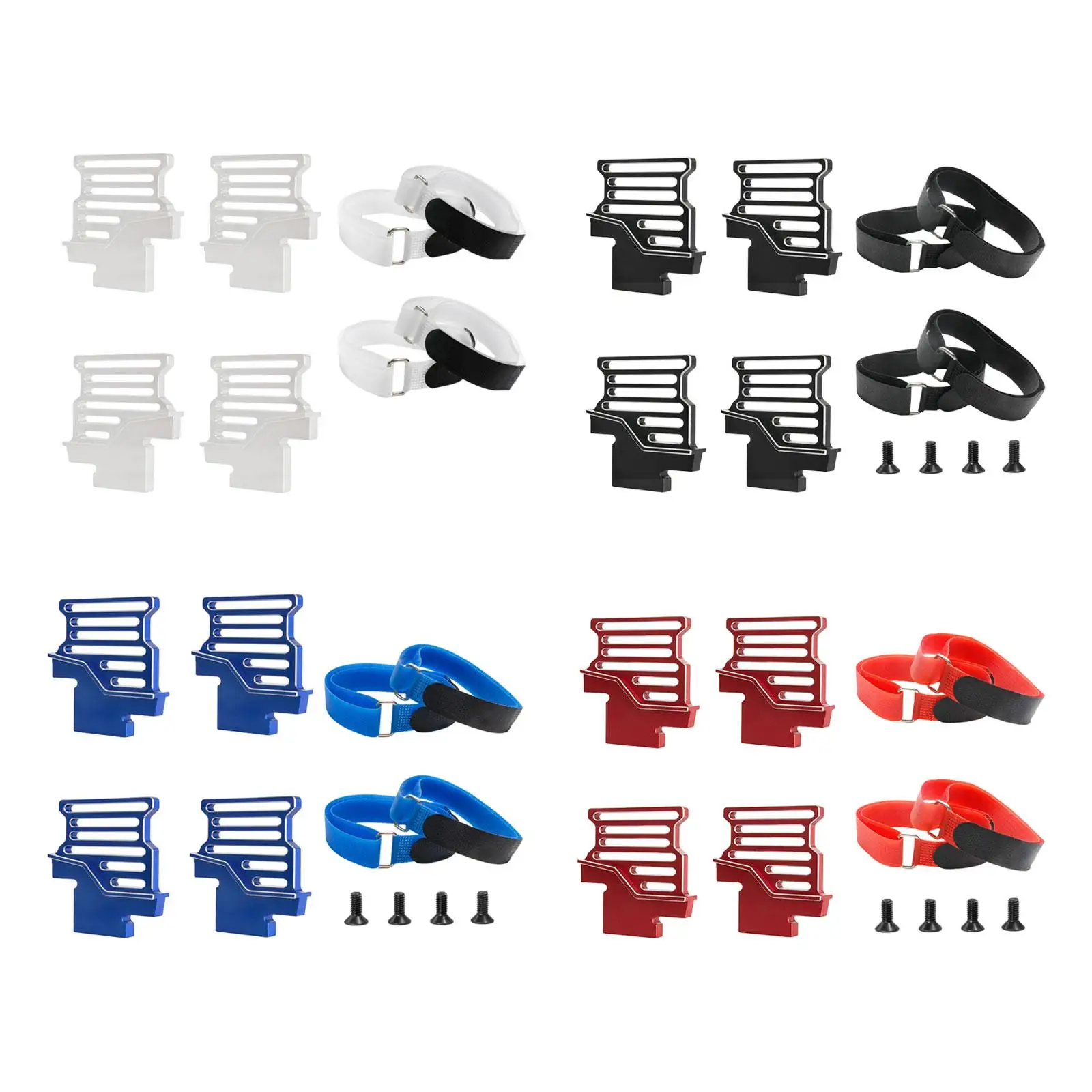 4Pcs Metal Battery Tall Mount Holder Aluminium Alloy Replacing RC Car Spare Part Delicate Hold Down for 1/6 DIY Modified Parts
4Pcs Metal Battery Tall Mount Holder Aluminium Alloy Replacing RC Car Spare Part Delicate Hold Down for 1/6 DIY Modified Parts